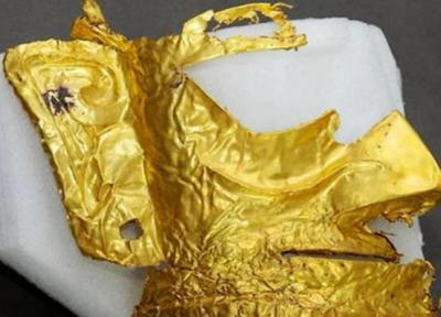 عکس ماسک طلای سه هزار ساله در چین