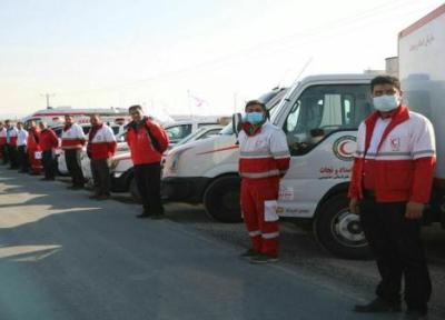 خدمت رسانی 120 امدادگر هلال احمر به زائران پیاده امام رضا (ع)